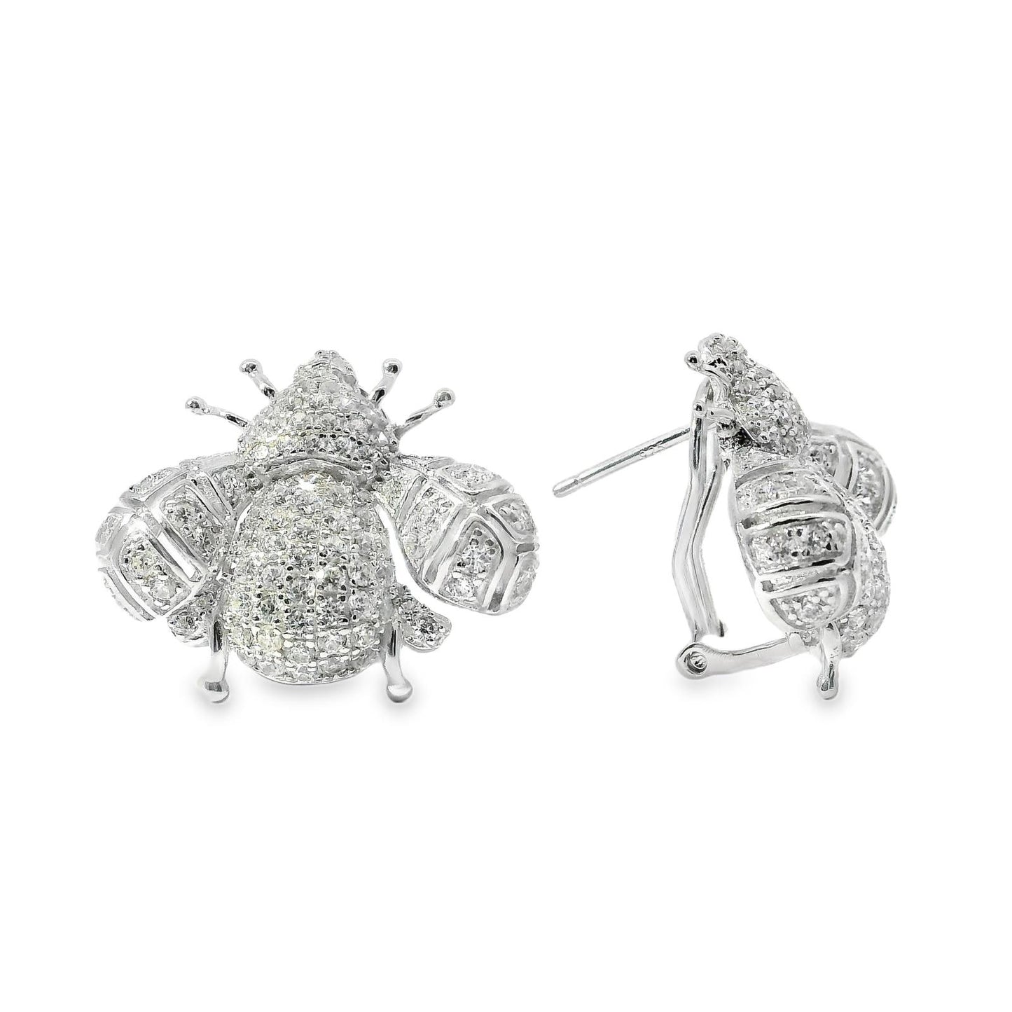 Chunky Pave Bee Earring - AE18696W