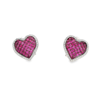Invisible set Heart Omega Back Earring - AE13329
