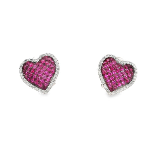 Invisible set Heart Omega Back Earring - AE13329