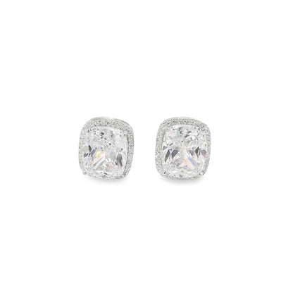 Cushion Cut Large Halo Stud - KE192035