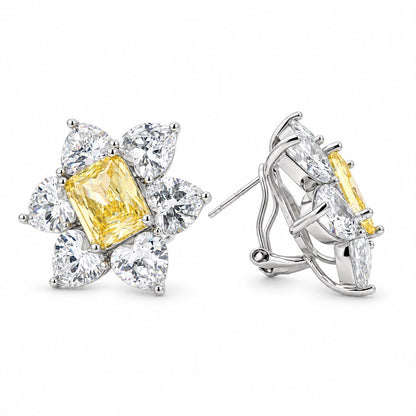 Chunky Flower Omega Earring - KE192016