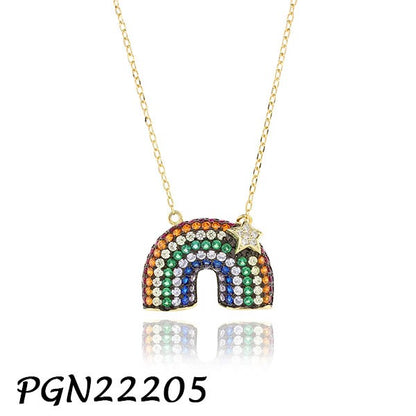 Rainbow Necklace 15+3" - PGN22205