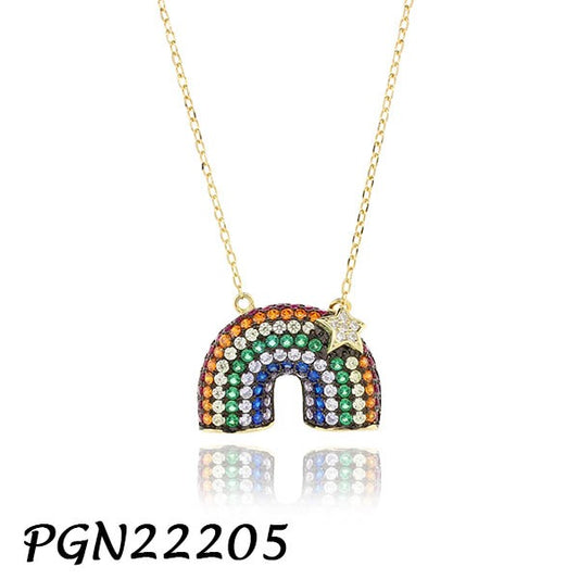 Rainbow Necklace 15+3" - PGN22205