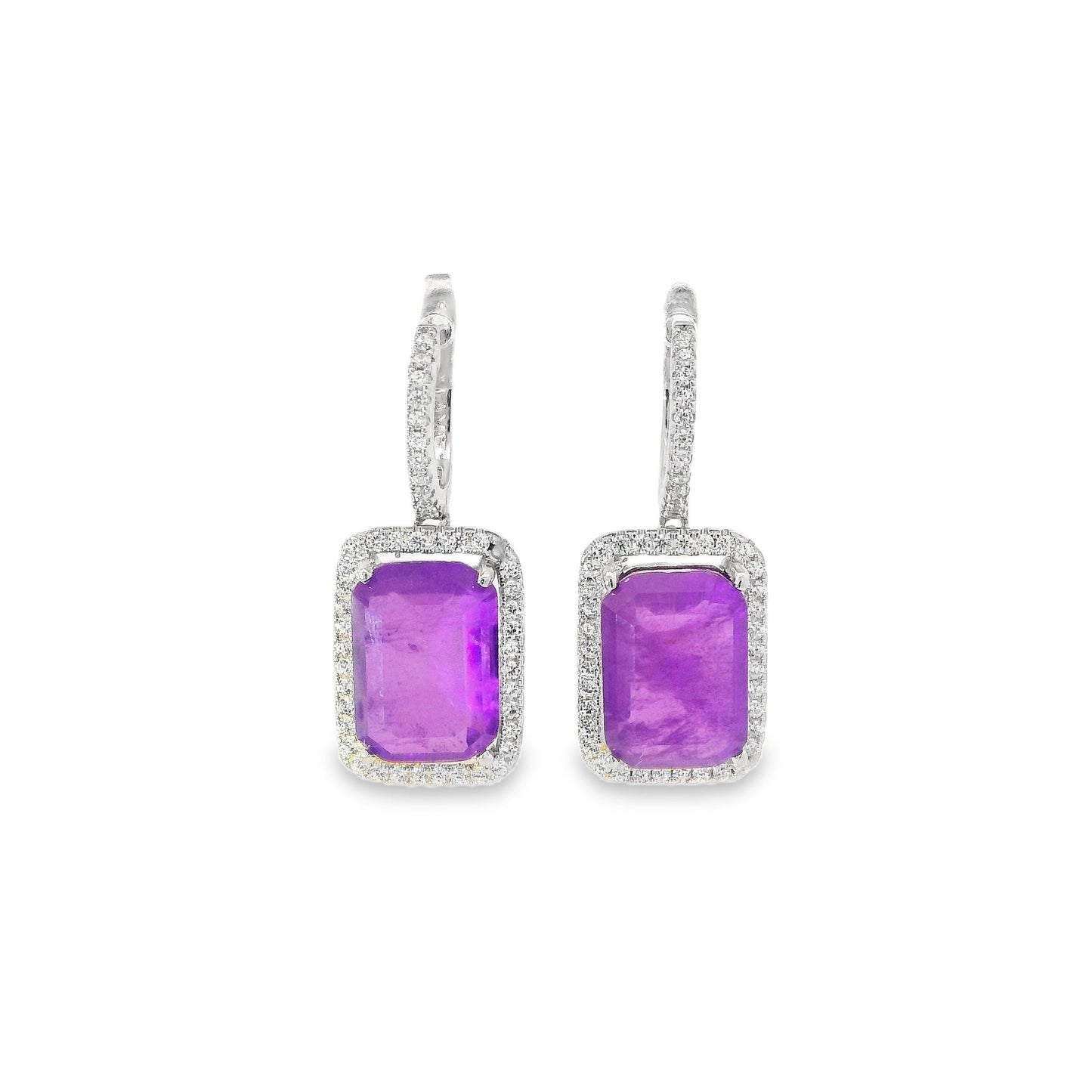 Elegant Dangle Halo Emerald - KE192047