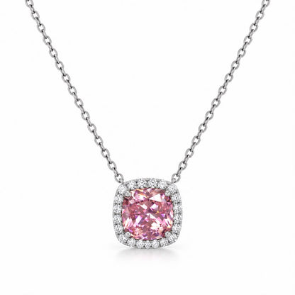 Halo Cushion Necklace 15+3" - PGN29867