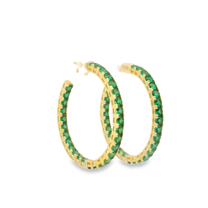 Elegant Color 3MM 1.5" Hoop Earrings - KE191091