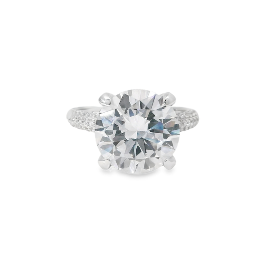 Large Solitaire Ring with Round Brilliant Cut Diamond