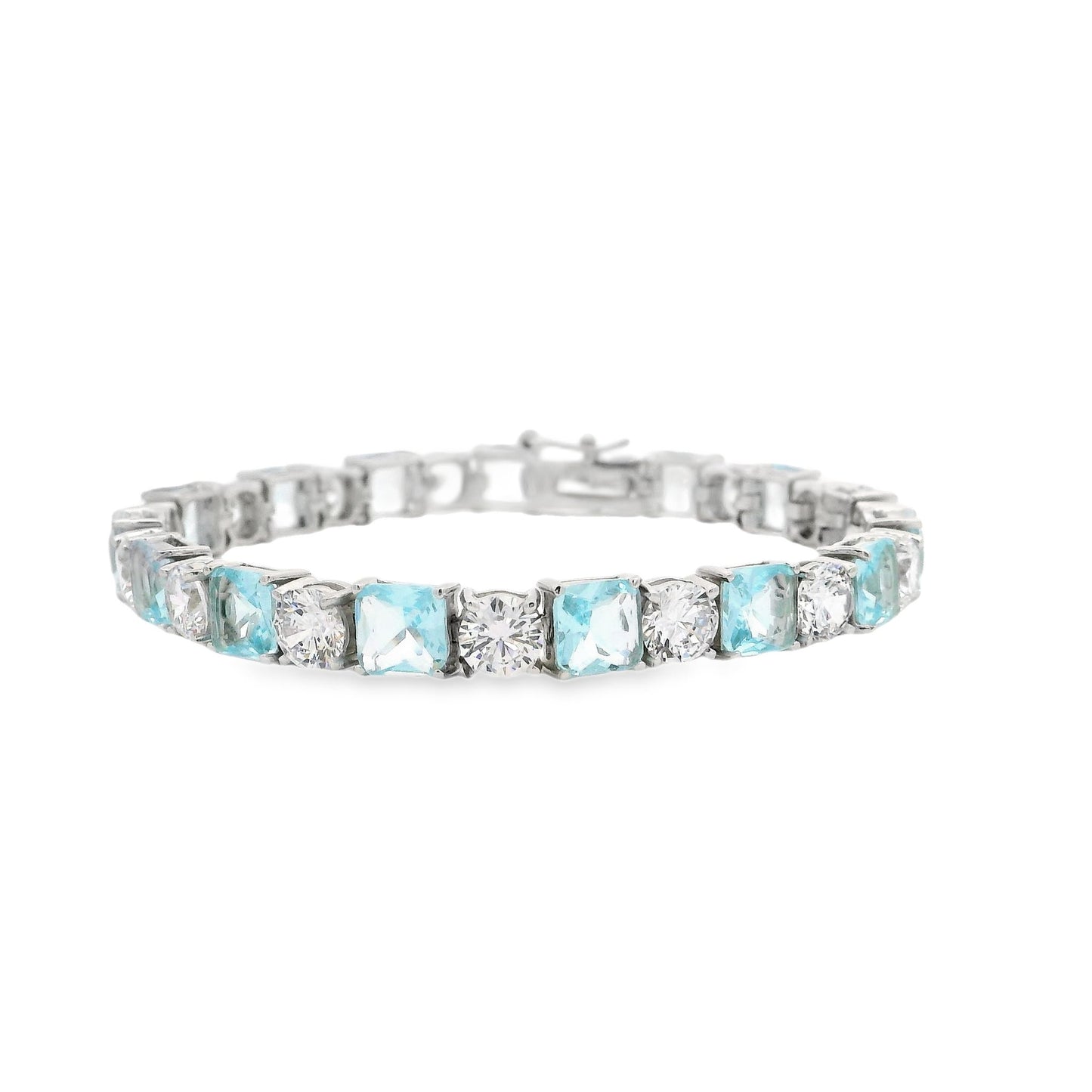 Original Princess Cut & Round Bracelet 7" - KB33092