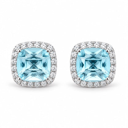 Halo Cushion Stud - KE19867