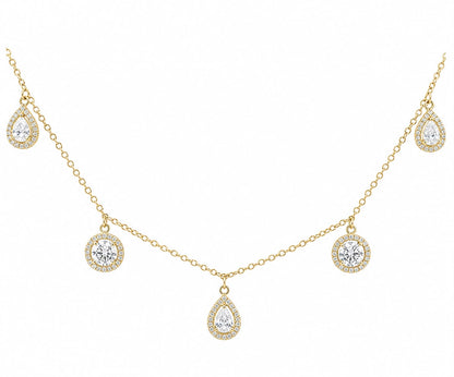 Floating Multi-Shape Dainty Necklace 15+3" - PGN22308