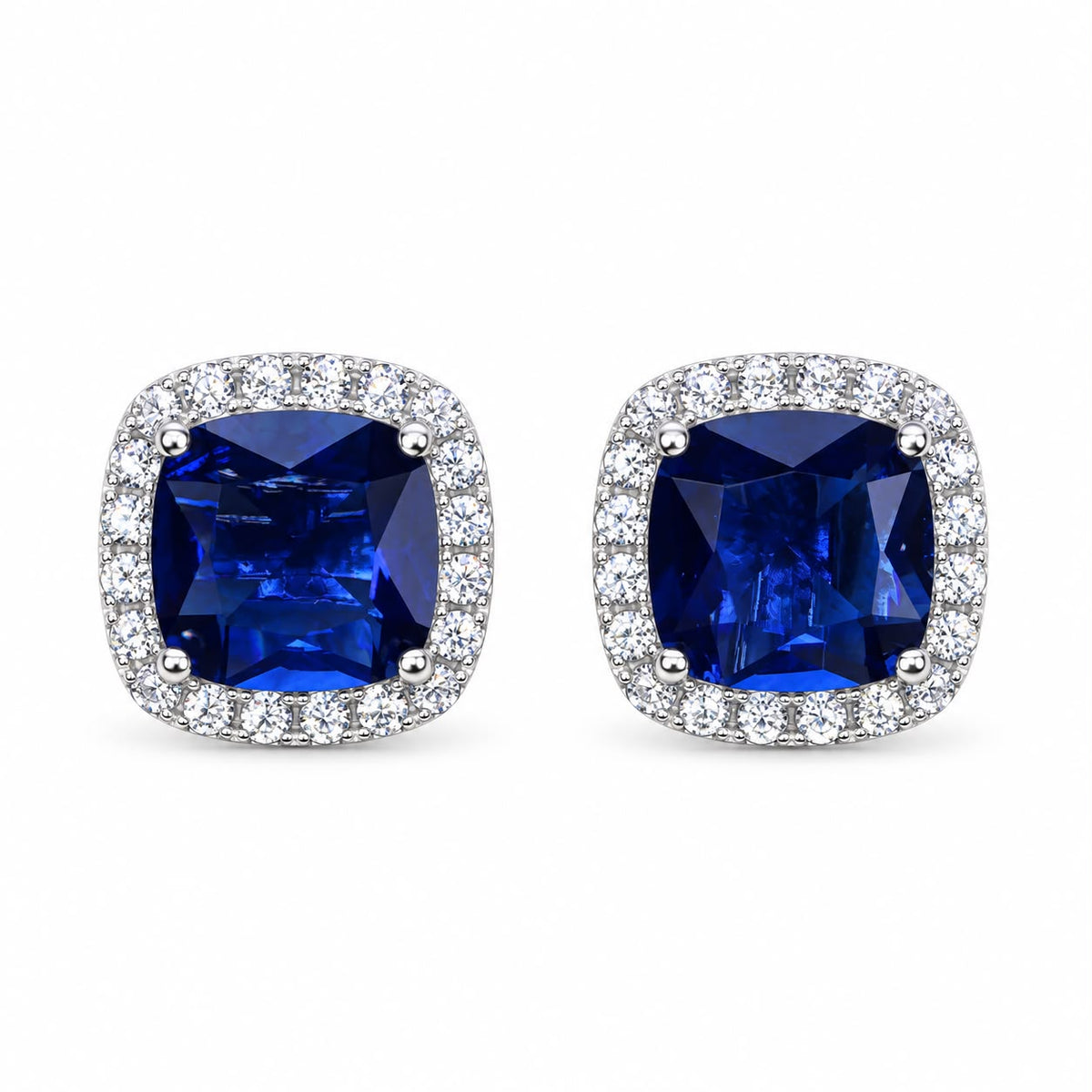 Halo Cushion Stud - KE19867
