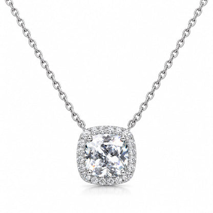 Halo Cushion Necklace 15+3" - PGN29867