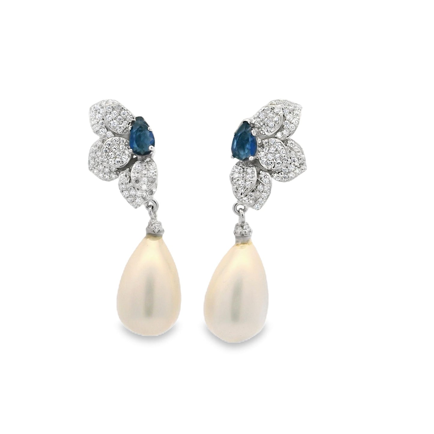 Half Flower Pearl Earring - KE191030