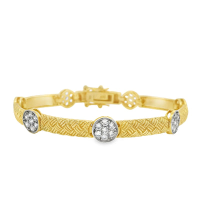 Italian Braided Flower Bracelet - KB33018