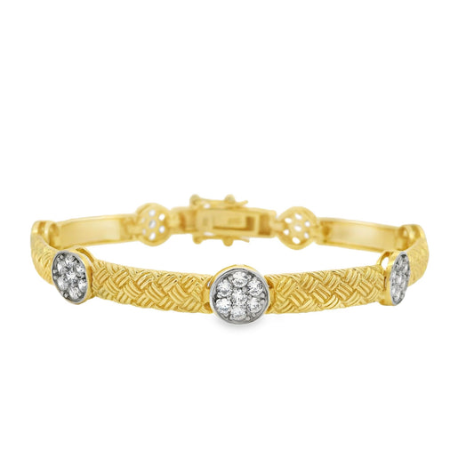 Italian Braided Flower Bracelet - KB33018