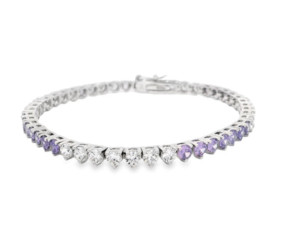 7/7 Pattern 3MM 3prong Tennis Bracelet - KB33064