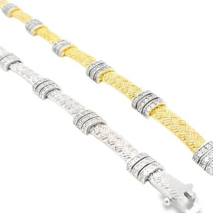 Braided Bar Italian Bracelet - KB33019