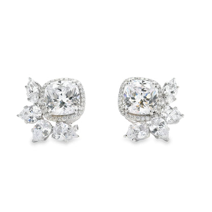 HW Stone with Leaf Earring - KE191026