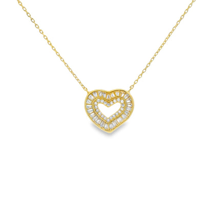 Baguette Sweetheart Necklace 15+3" - PGN22383