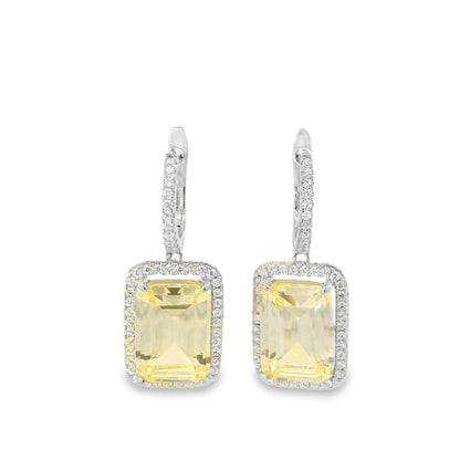 Elegant Dangle Halo Emerald - KE192047