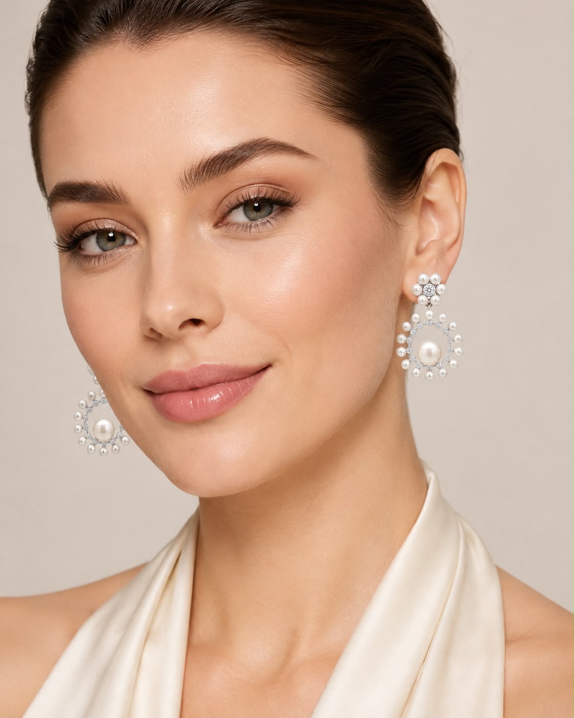 Elegant double pearl Drop Earring - KE192168