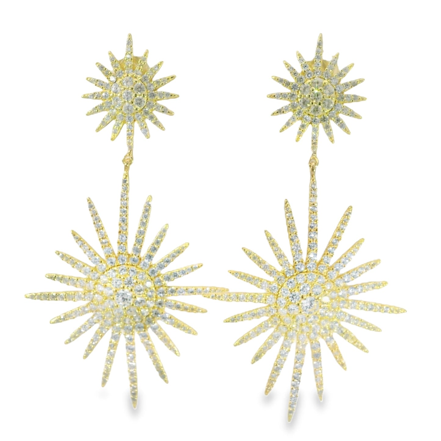 Large Double Starburst Earring - KE19936