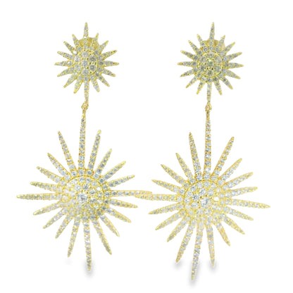 Large Double Starburst Earring - KE19936