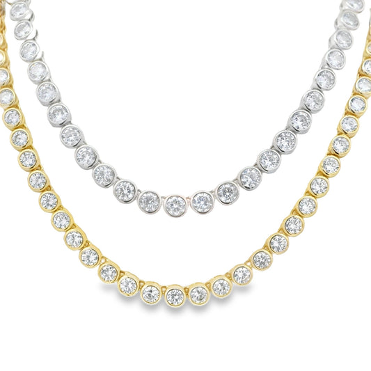 4MM Bezel Tennis Necklace - KN22323