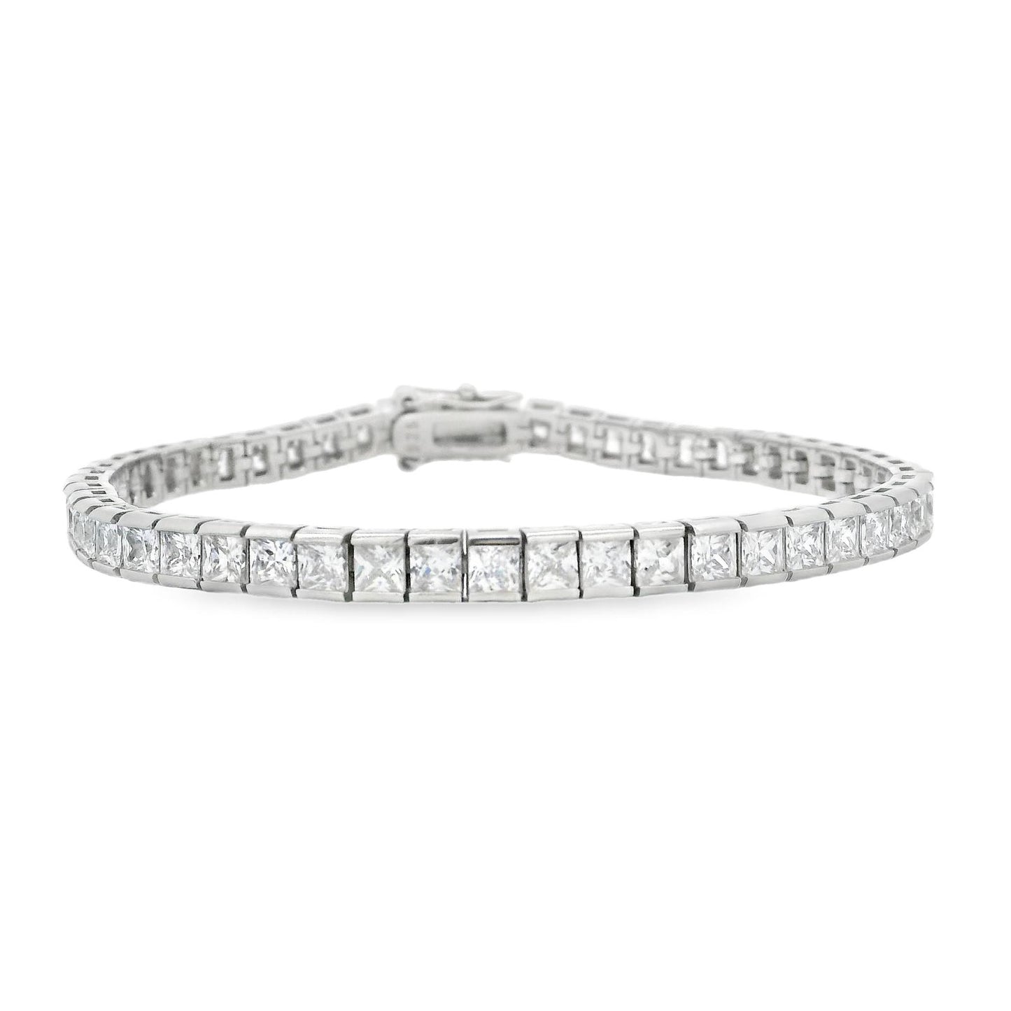 Princess Cut Diamond CZ 3MM Channel set Tennis Bracelet - AH0399C