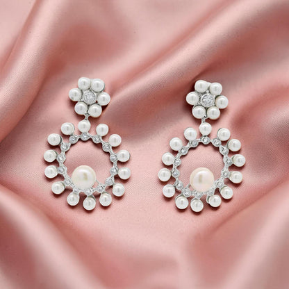 Elegant double pearl Drop Earring - KE192168