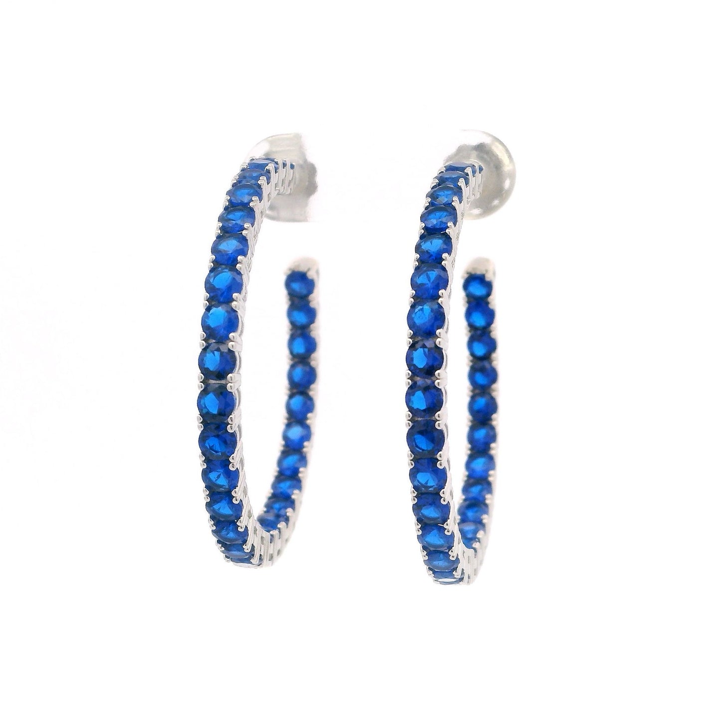 Elegant Color 3MM 1.5" Hoop Earrings - KE191091