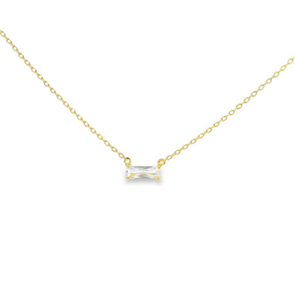 East West Baguette Necklace 14+4" - PGN22195