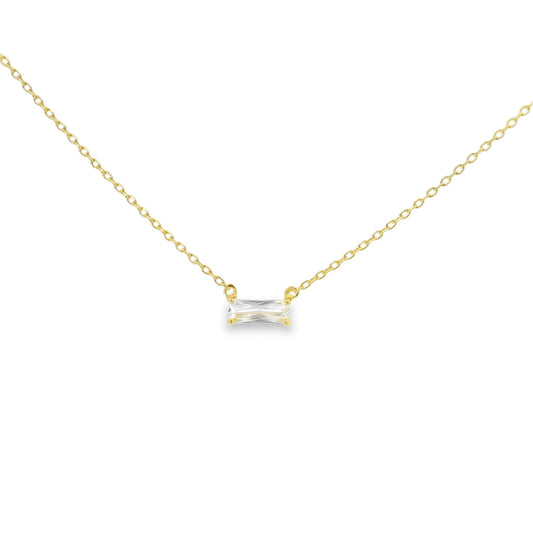 East West Baguette Necklace 14+4" - PGN22195