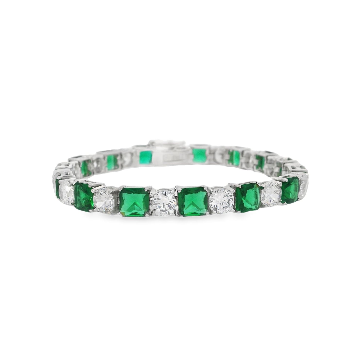 Original Princess Cut & Round Bracelet 7" - KB33092