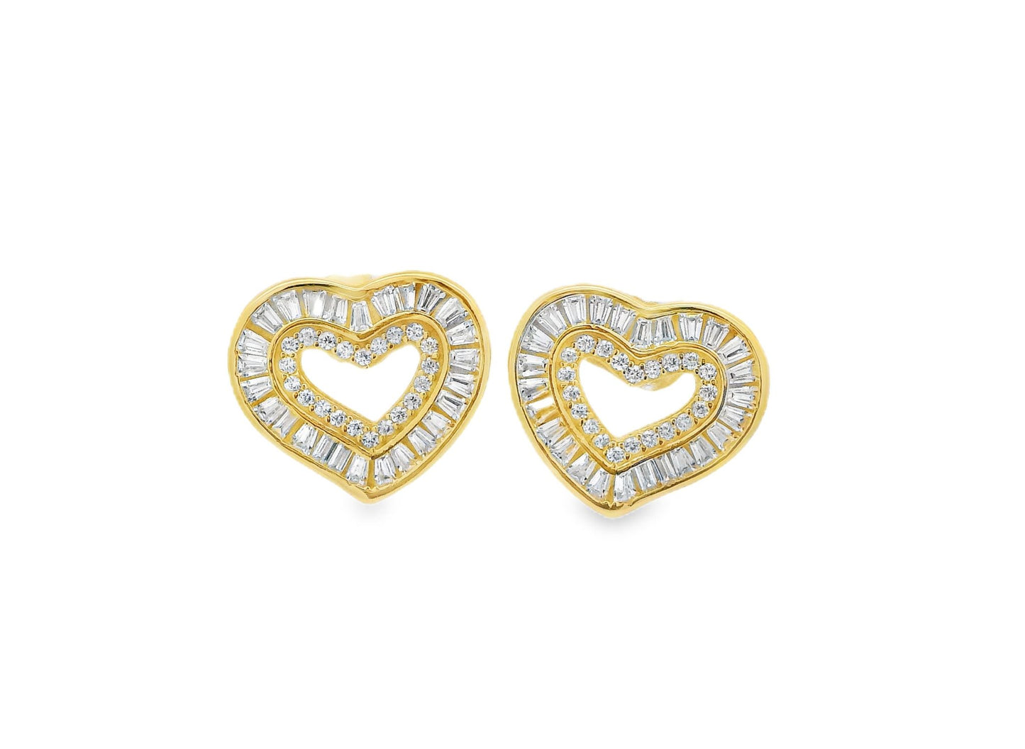 Baguette Hearts Earrings - KE192108