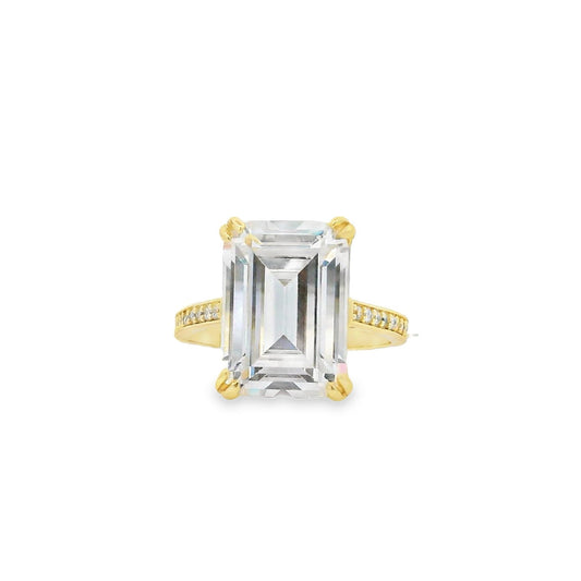 Emerald Cut Pave Band Ring - KR661010
