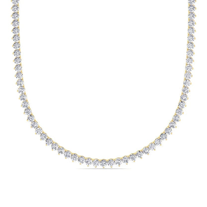 Diamond CZ 3MM 3prong Tennis/Riviera Necklace - KN22053