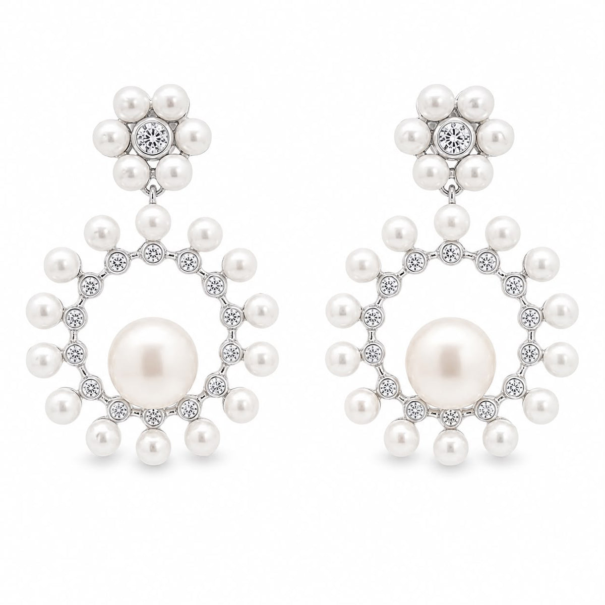 Elegant double pearl Drop Earring - KE192168