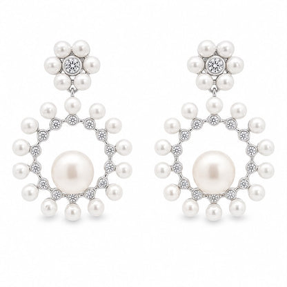 Elegant double pearl Drop Earring - KE192168