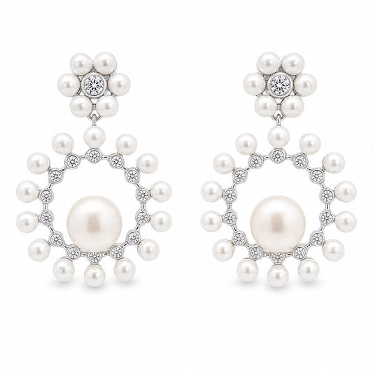 Elegant double pearl Drop Earring - KE192168