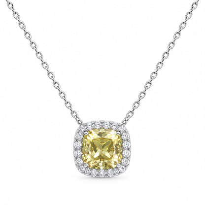 Halo Cushion Necklace 15+3" - PGN29867
