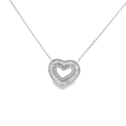 Baguette Sweetheart Necklace 15+3" - PGN22383