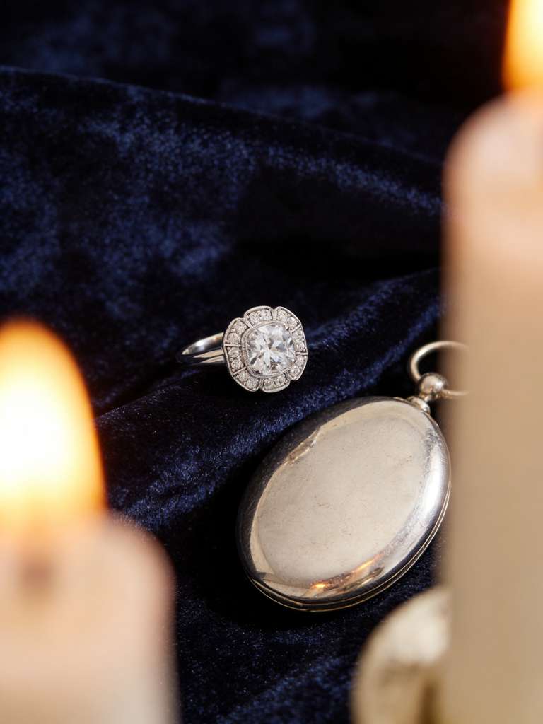 Vintage Inspired Cushion Cut Ring