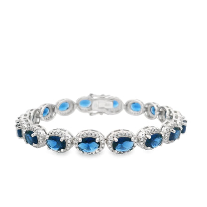 Oval Halo Elegant Bracelet - KB33124