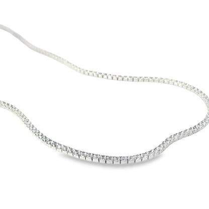 Micro Diamond CZ 2MM Tennis Necklace - KN22095A