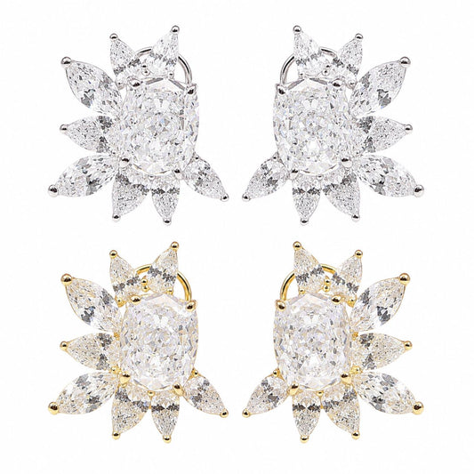 Cushion Cut Leaf Earring - KE192202