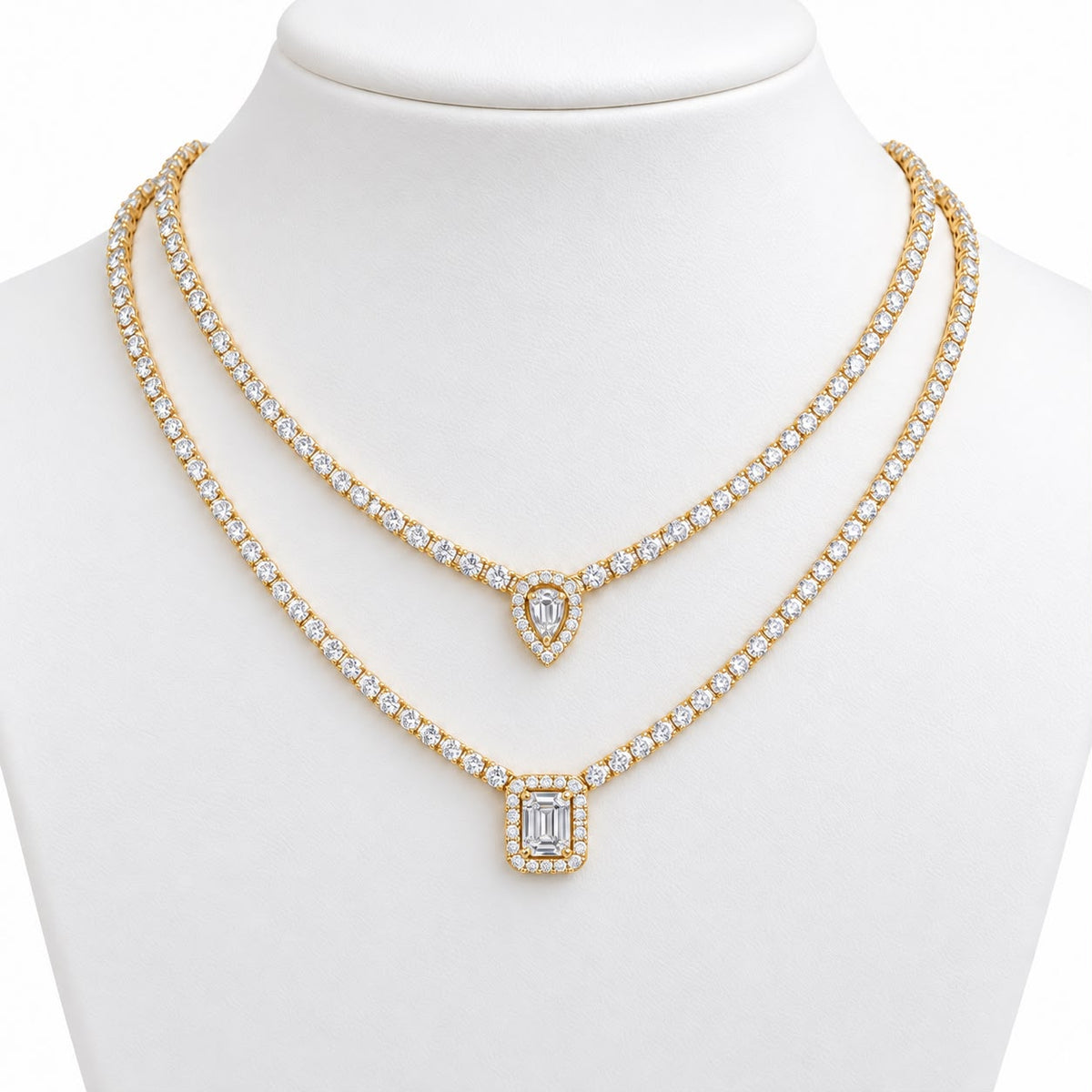 Micro Diamond Baguette Choker - KN22418