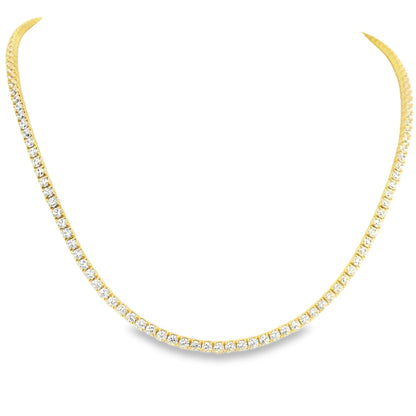 Micro Diamond CZ 2MM Tennis Necklace - KN22095A