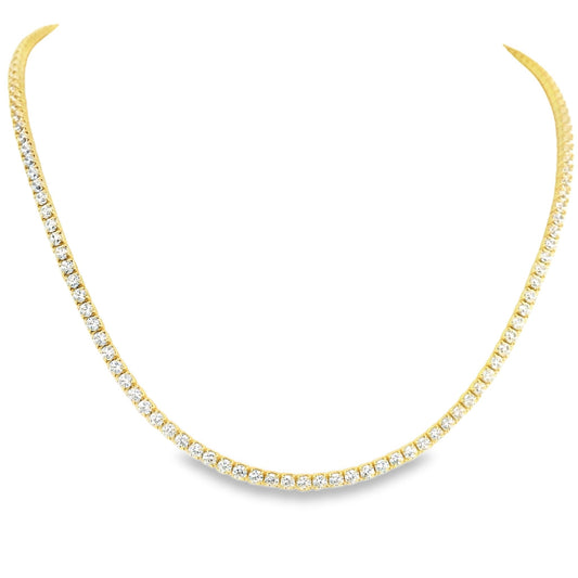 Micro Diamond CZ 2MM Tennis Necklace - KN22095A