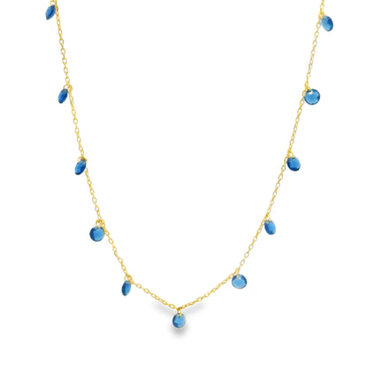 Floating Gem Droplet Necklace 15+3" - PGN22204